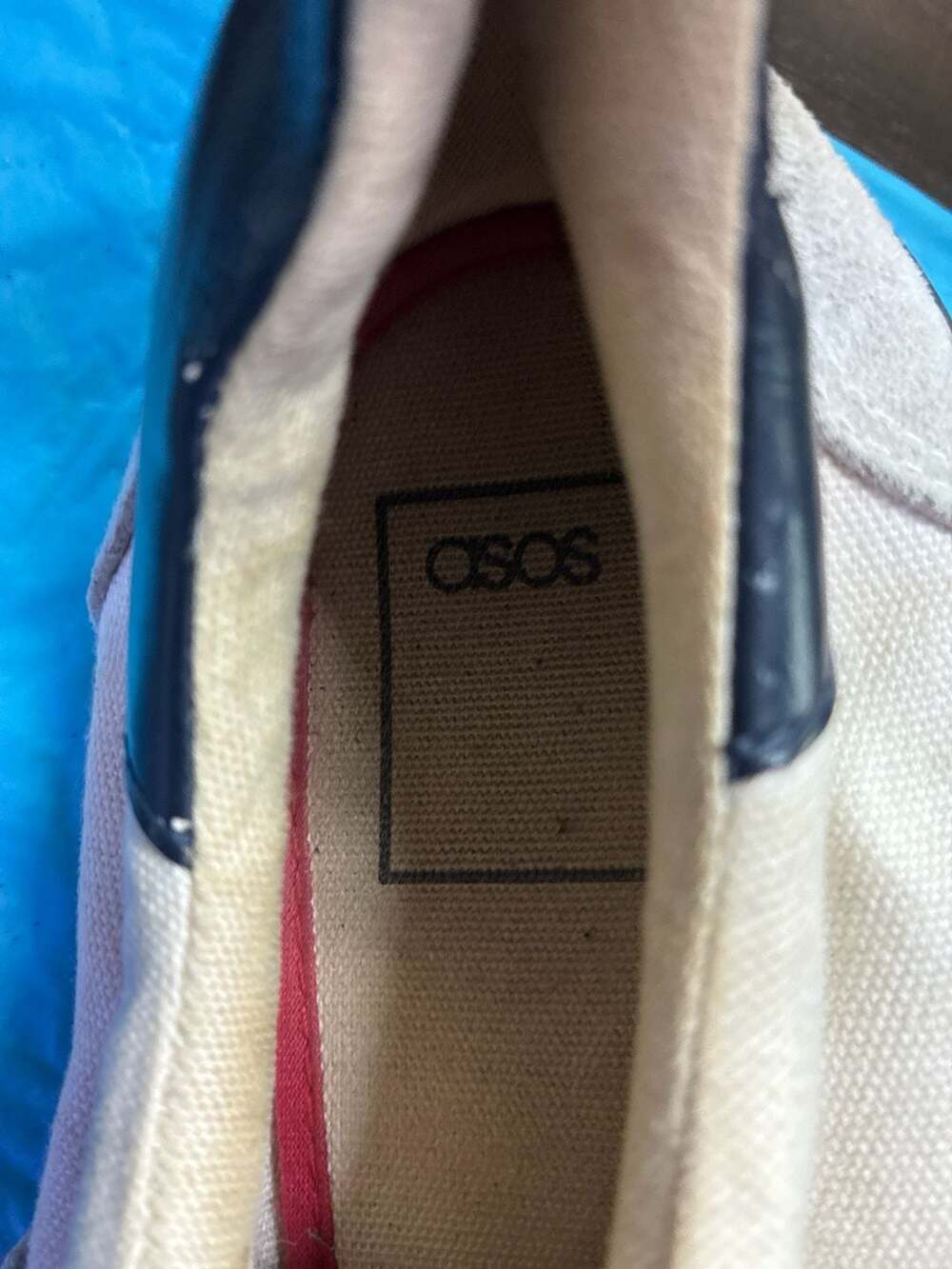 ASOS Men's Retro Canvas Sneakers with Side Stripes Size UK 10 / EU 44